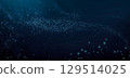 Deep sea blue illustration background realism. Dark deep and scary ocean banner. 129514025