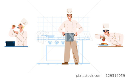 gourmet chef man vector gourmet chef man vector 129514059
