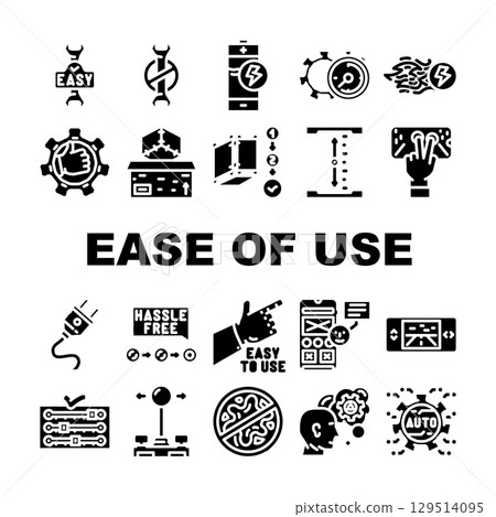 ease of use product intuitive icons set vector ease of use product intuitive icons set vector 129514095