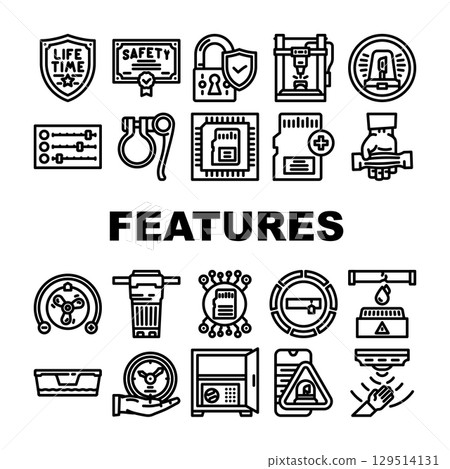 additional features product icons set vector 129514131