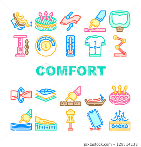 comfort useability product icons set vector comfort useability product icons set vector 129514138