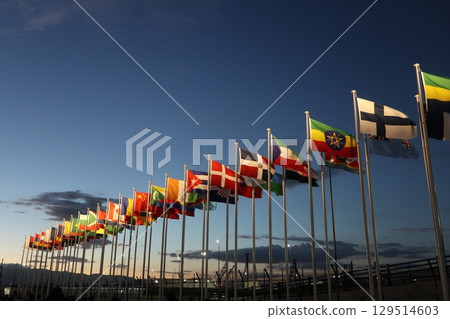 Osaka Kansai Expo (EXPO2025), flags of the world 129514603