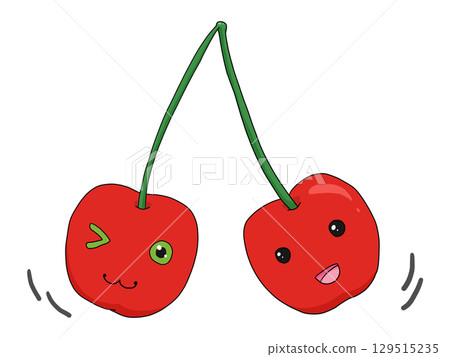 Cherry character illustration 129515235
