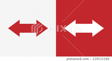 Red handwritten arrow icon Red handwritten arrow icon 129515389