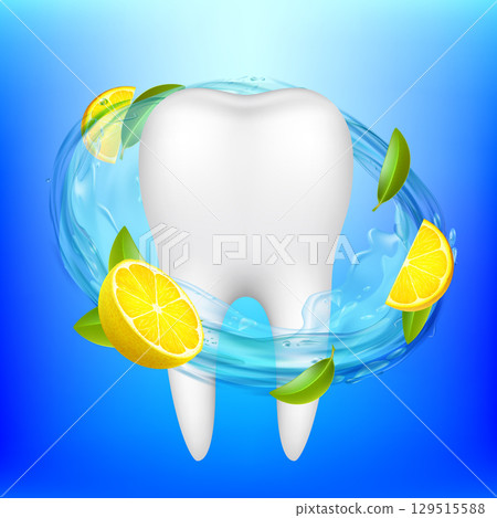 Mouthwash with lemon scent. Mouthwash with lemon scent. 129515588