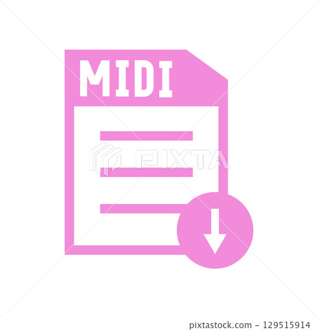 Set of image files, documents and software icons 129515914