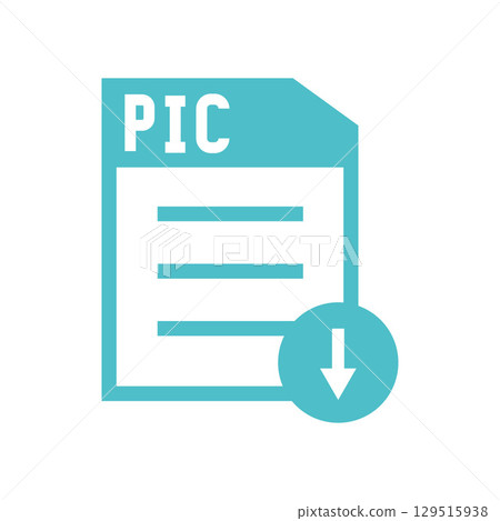 Set of image files, documents and software icons 129515938