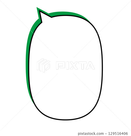 Simple speech bubble illustration, oval, vertical Simple speech bubble illustration, oval, vertical 129516406
