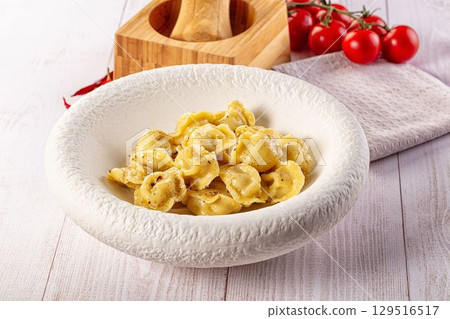 Tasty Russian dumplings with meat Tasty Russian dumplings with meat 129516517