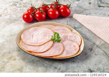 Delicous pork carbonate slices snack 129516524