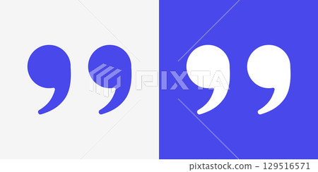 Brackets, commas, and decorative icon set Brackets, commas, and decorative icon set 129516571