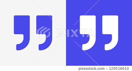 Brackets, commas, and decorative icon set Brackets, commas, and decorative icon set 129516610