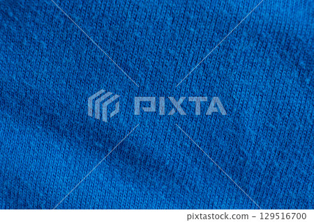 Close-Up of Aged Cotton Textile with Blue Pattern Close-Up of Aged Cotton Textile with Blue Pattern 129516700