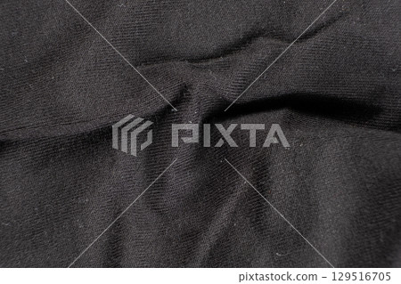 Macro Texture of Worn Blue Cotton Elastane Fabric Vintage Background Macro Texture of Worn Blue Cotton Elastane Fabric Vintage Background 129516705