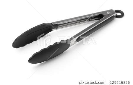 Steel kitchen tongs 129516836