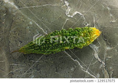 Raw green exotic tropical bitter melon 129517075
