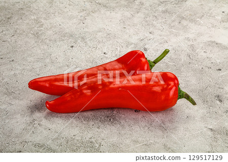 Sweet ripe red ramiro pepper 129517129