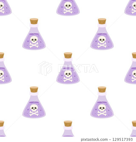 bottle with poison seamless pattern 129517393