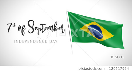Brazil independence day vector banner, greeting card 129517934