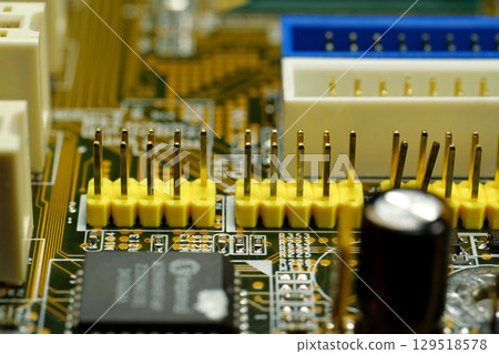Computer microcircuit with electronic components 129518578