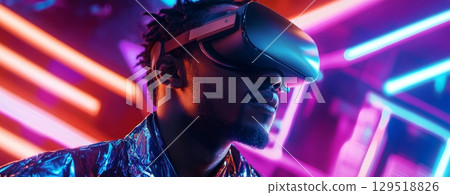 Experience a breathtaking Virtual Reality Adventure with stunning visuals, transporting you to new realms of excitement Experience a breathtaking Virtual Reality Adventure with stunning visuals, transporting you to new realms of excitement 129518826