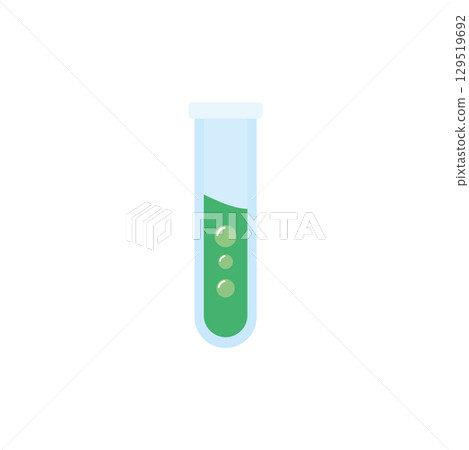Green test tube chemistry. Vector 129519692