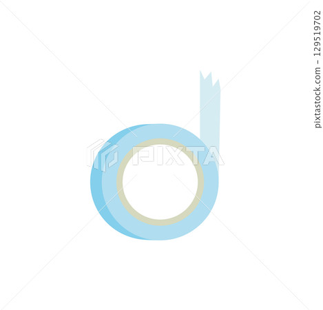 Blue adhesive tape roll. Vector Blue adhesive tape roll. Vector 129519702