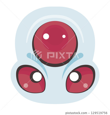 Three red eyes creature. Vector Three red eyes creature. Vector 129519756