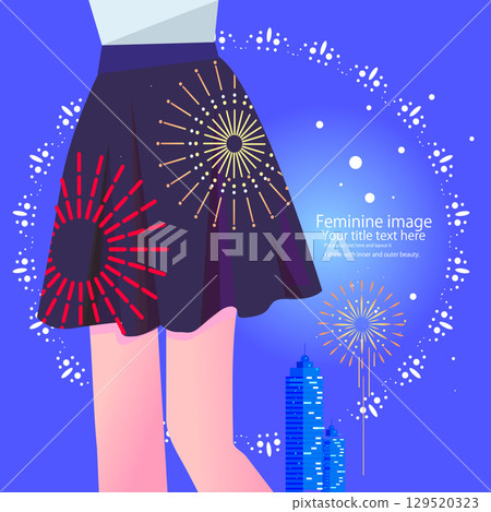 煙火,裙子,摩天大樓,迷你裙,女性 煙火,裙子,摩天大樓,迷你裙,女性 129520323