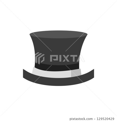 Grey formal top hat. Vector 129520429