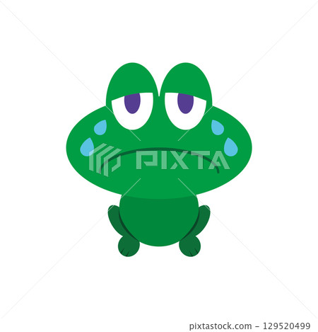Crying Green Frog. Vector Crying Green Frog. Vector 129520499
