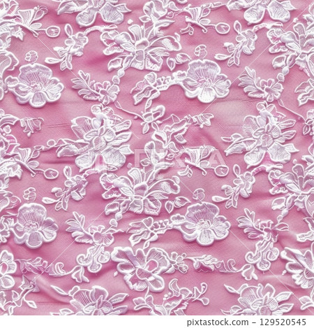 An Elegant and Beautiful Floral Lace Pattern is Set Against a Soft Purple Background Perfect for Stylish Decor 129520545
