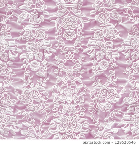 An Elegant and Beautiful Floral Lace Pattern is Set Against a Soft Purple Background Perfect for Stylish Decor 129520546