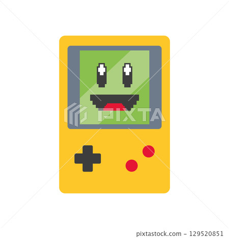 Yellow Handheld Game Device. Vector Yellow Handheld Game Device. Vector 129520851