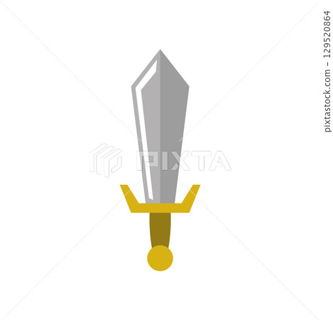 Classic Fantasy Sword Icon. Vector 129520864