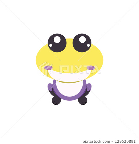 Cute frog character design. Vector 129520891