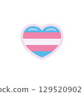 Transgender pride heart flag. Vector 129520902