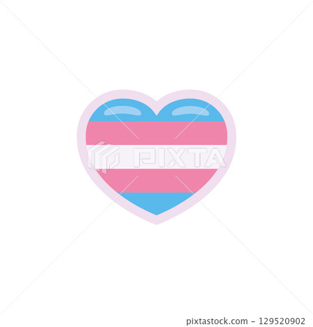 Transgender pride heart flag. Vector 129520902