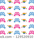 Gender Symbol Pattern Design. Vector 129520910