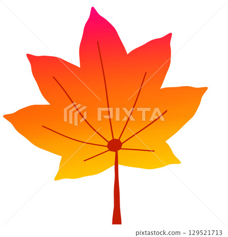 帶有紅色和橙色漸變的美麗楓葉插圖(透明 PNG) 帶有紅色和橙色漸變的美麗楓葉插圖(透明 PNG) 129521713