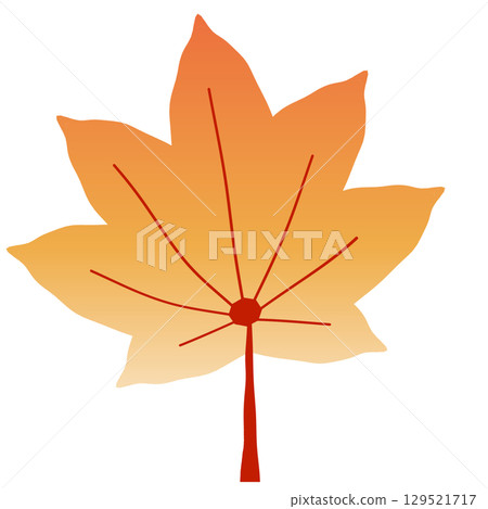 Illustration of a maple leaf with a soft yellow and orange gradient (transparent PNG) Illustration of a maple leaf with a soft yellow and orange gradient (transparent PNG) 129521717