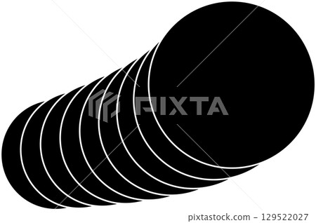 Circle line curve with blending design. Concept of technology, digital 129522027