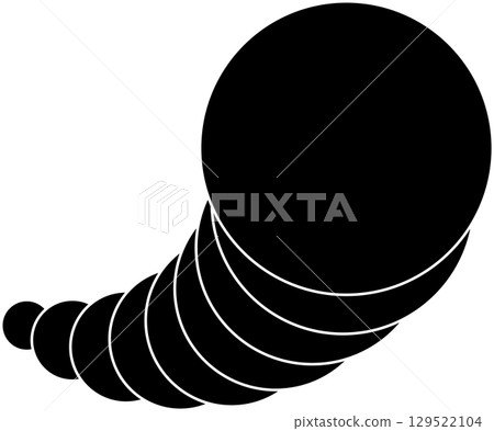 Circle line curve with blending design. Concept of technology, digital 129522104