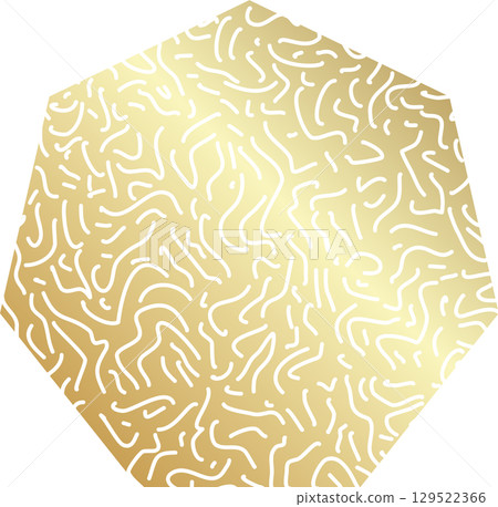 Geometric line pattern gold color 129522366