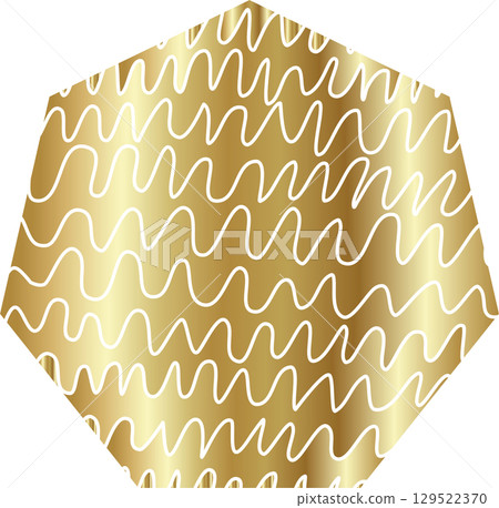 Geometric line pattern gold color 129522370