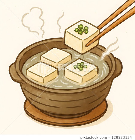 美味熱豆腐的圖示插圖 129523134