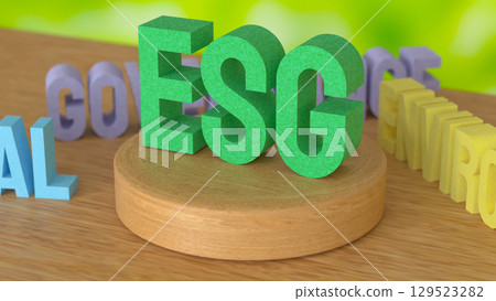 The ESG for ecology or environment concept 3d Rendering. The ESG for ecology or environment concept 3d Rendering. 129523282