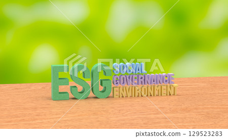 The ESG for ecology or  environment concept  3d Rendering. 129523283