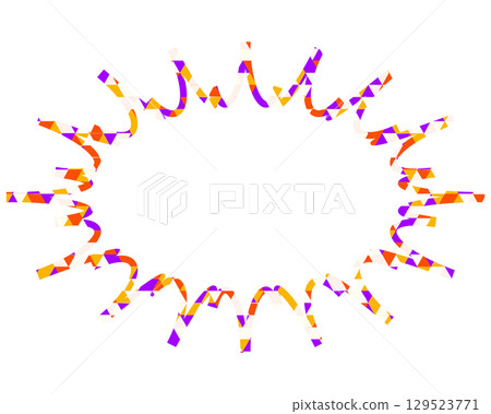 Stained glass style speech bubble, triangular pattern, elongated jagged shape Stained glass style speech bubble, triangular pattern, elongated jagged shape 129523771