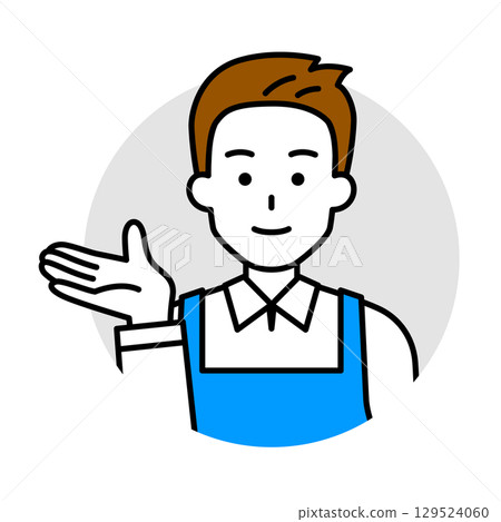 Icon of a man wearing an apron (guide) 129524060